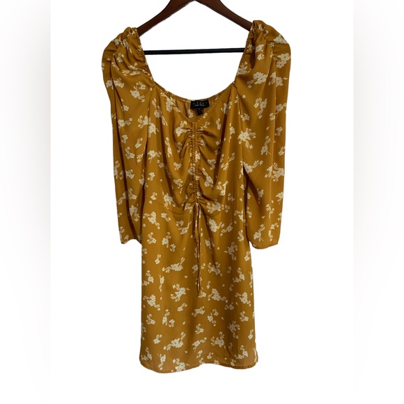 Trixxi Dresses & Skirts - Perfect Fall Floral Dress Trixxi Size Small Burnt Orange Pumpkin Fit & Flare